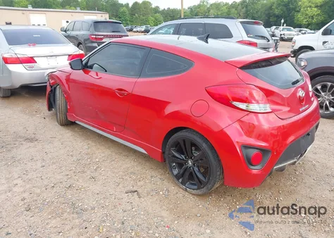2013 Hyundai Veloster Turbo W/Black z USA, uszkodzony, nr VIN KMHTC6AE1DU110874